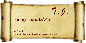 Turay Jonatán névjegykártya